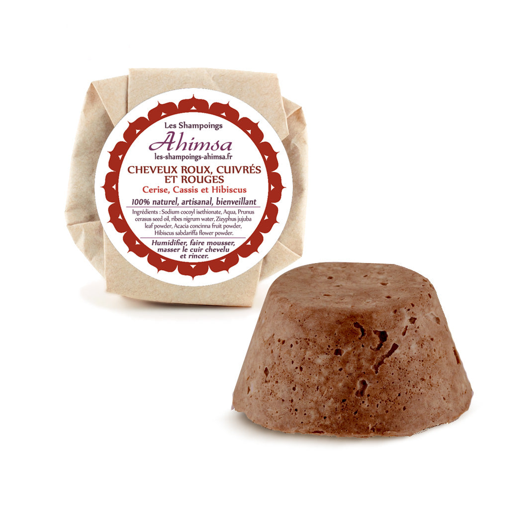 Shampoing solide 70g pour cheveux roux, cuivrés et rouges