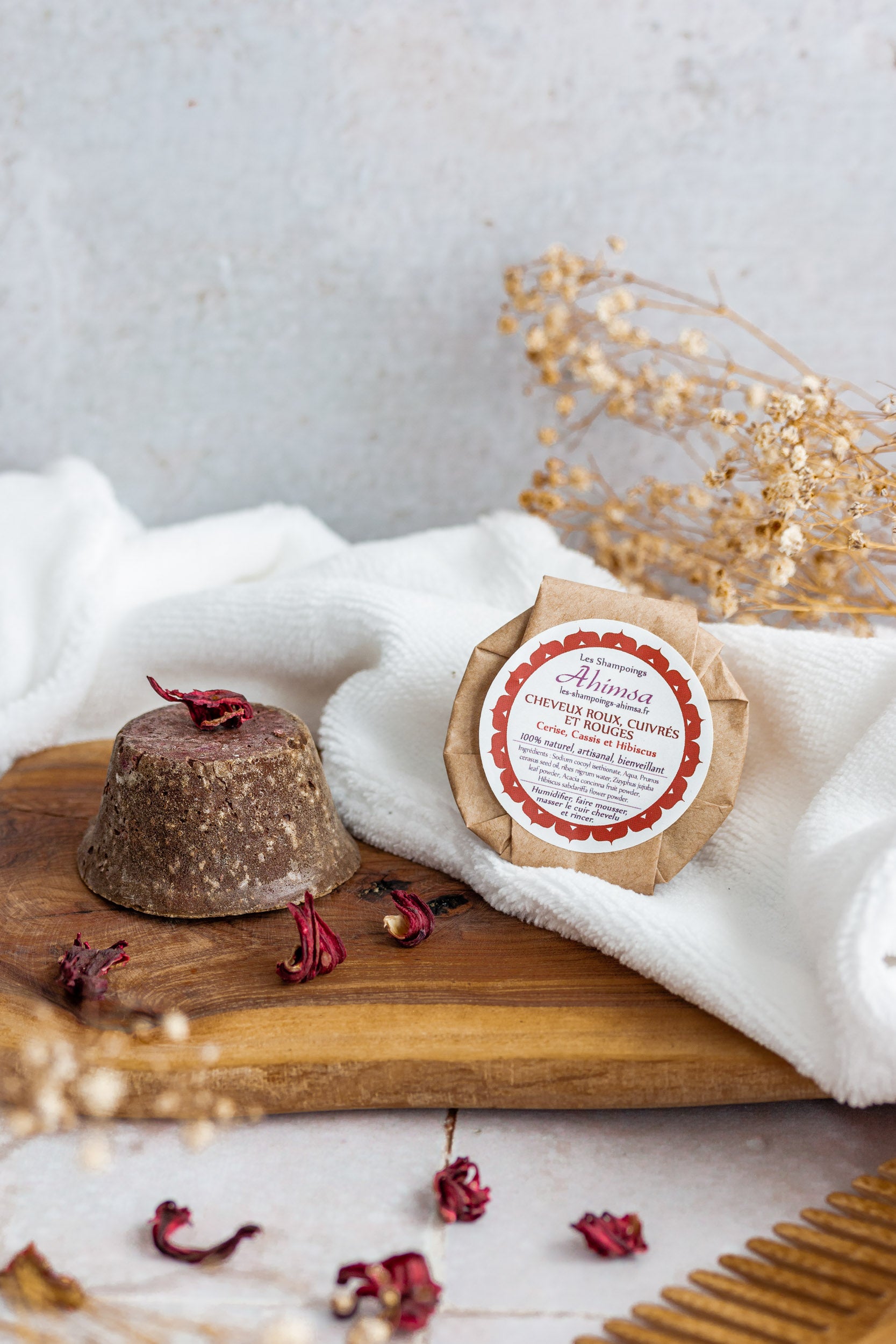 Shampoing solide 70g pour cheveux roux, cuivrés et rouges