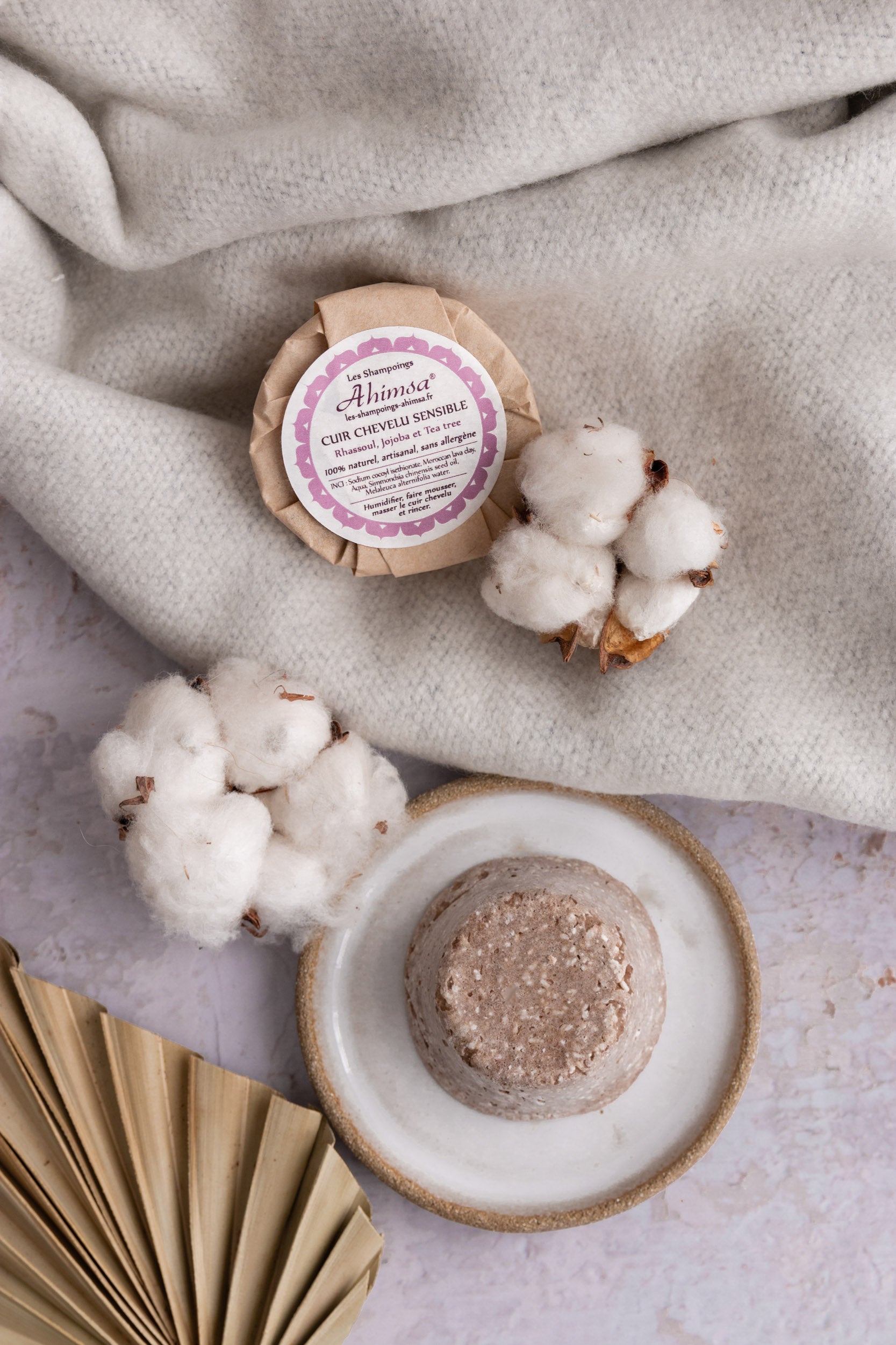 Shampoing solide 70g pour cuir chevelu sensible