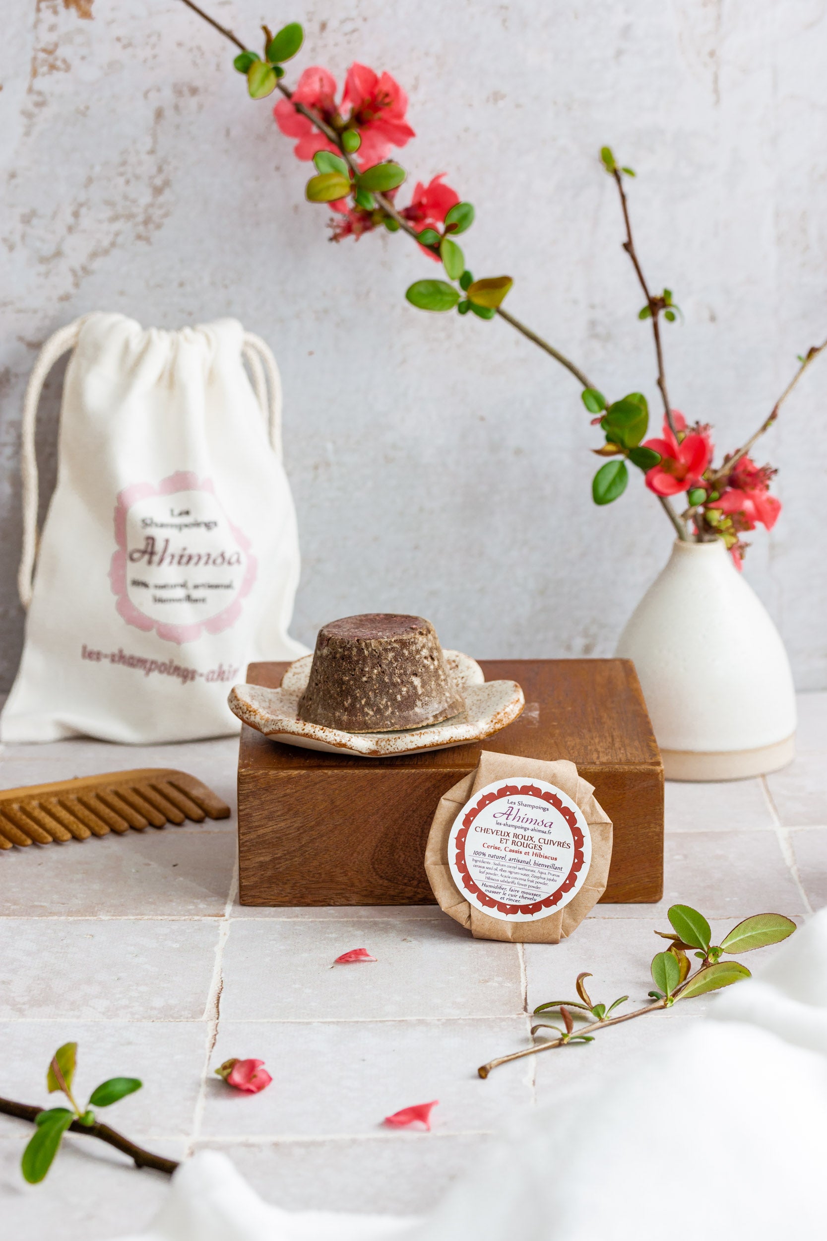 Shampoing solide 70g pour cheveux roux, cuivrés et rouges